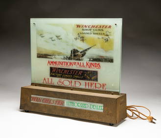 LIGHTED WINCHESTER ADVERTISING SIGN. (1 of 3)