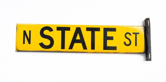 ENAMELED STREET SIGN.