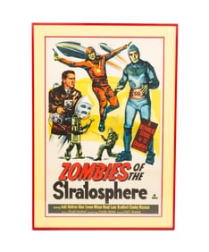 "ZOMBIES OF THE STRATOSPHERE" ORIGINAL ONE-SHEET MOVIE POSTER.