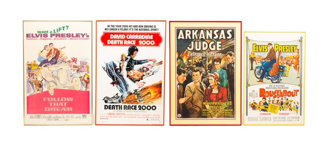 FOUR FRAMED MOVIE POSTERS.