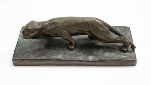 PANTHER SCULPTURE AFTER JOSEF OFNER (B. 1868).