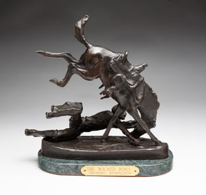 "THE WICKED PONY" AFTER FREDERIC REMINGTON (1861-1909).