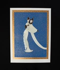 "TANAGRA TURQUOISE" SIGNED ERTE (RUSSIAN/FRENCH, 1892-1990).