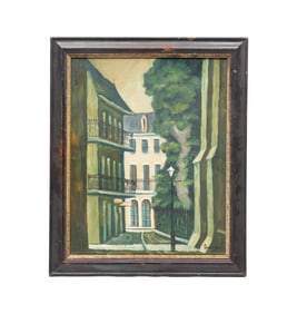 NEW ORELANS STREET SCENE SIGNED DUNCAN.