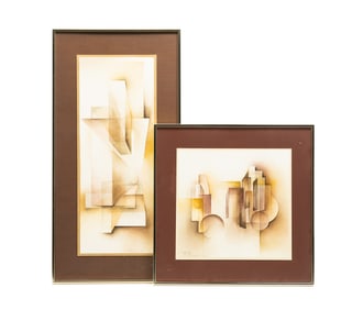 TWO WATERCOLORS BY PATRICIA SAAD.
