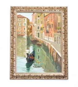 VENICE CANAL SCENE SIGNED G. FORTELLI. (1 of 4)