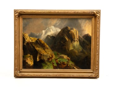 MOUNTAINOUS LANDSCAPE PAINTING.
