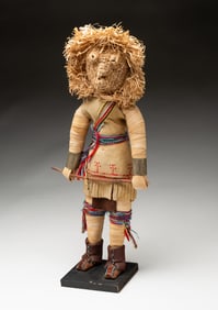 LARGE IROQUOIS CORN HUSK DOLL.