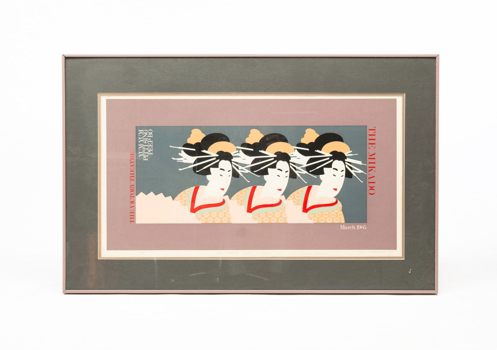 ORIGINAL MIKADO SILKSCREEN PRINT BY SAM ASHWORTH. (1 of 8)