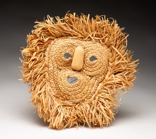 IROQUOIS CORN HUSK MASK.