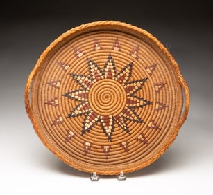 SALISH THOMPSON RIVER BASKET TRAY.