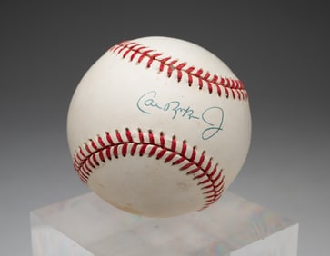 AUTOGRAPHED BASEBALL BY CAL RIPKEN, JR.
