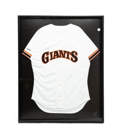 AUTOGRAPHED SAN FRANCISCO GIANTS JERSEY BY WILLIE MAYS.