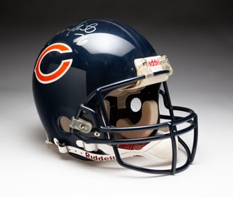 CHICAGO BEARS FOOTBALL HELMET AUTOGRAPHED BY JOHN TAIT.
