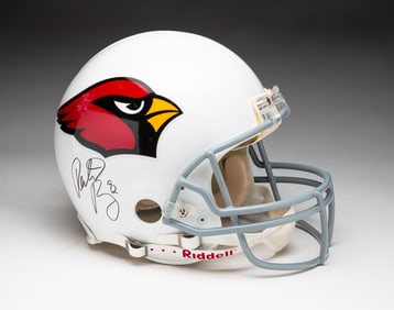 ARIZONA CARDINALS FOOTBALL HELMET AUTOGRAPHED BY BERTRAND BERRY.