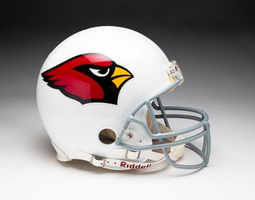 AUTOGRAPHED ARIZONA CARDINALS FOOTBALL HELMET BY ANQUAN BOLDIN.