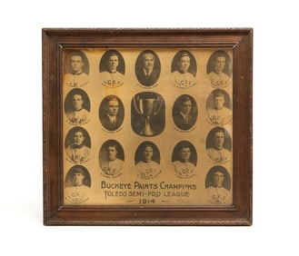 1914 BUCKEYE PAINTS, TOLEDO SEMI-PRO LEAUGE CHAMPIONS, TEAM PHOTOGRAPHS.