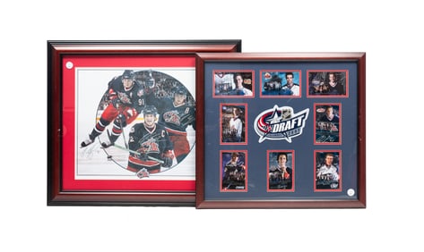 COLUMBUS BLUE JACKETS NHL AUTOGRAPHED ART