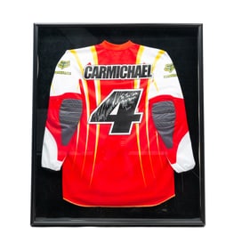 AUTOGRAPHED MOTOCROSS JERSEY BY RICKY CARMICHAEL.