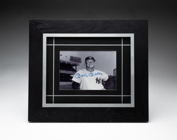 AUTOGRAPHED NEW YORK YANKEES PHOTO BY MICKEY MANTLE.