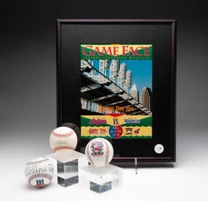 FOUR CLEVELAND INDIAN BASEBALL ITEMS
