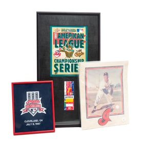 THREE CLEVELAND INDIANS BASEBALL ITEMS