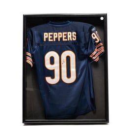 AUTOGRAPHED CHICAGO BEARS JERSEY BY JULIUS PEPPERS.