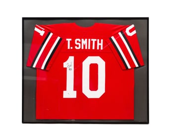 AUTOGRAPHED OHIO STATE JERSEY BY TROY SMITH.