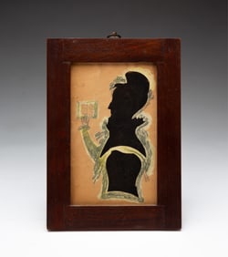 HOLLOW CUT SILHOUETTE PORTRAIT OF A WOMAN.