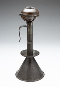TIN WHALE OIL LAMP.