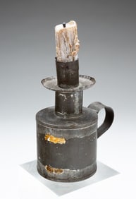 TIN CANDLE HOLDER.