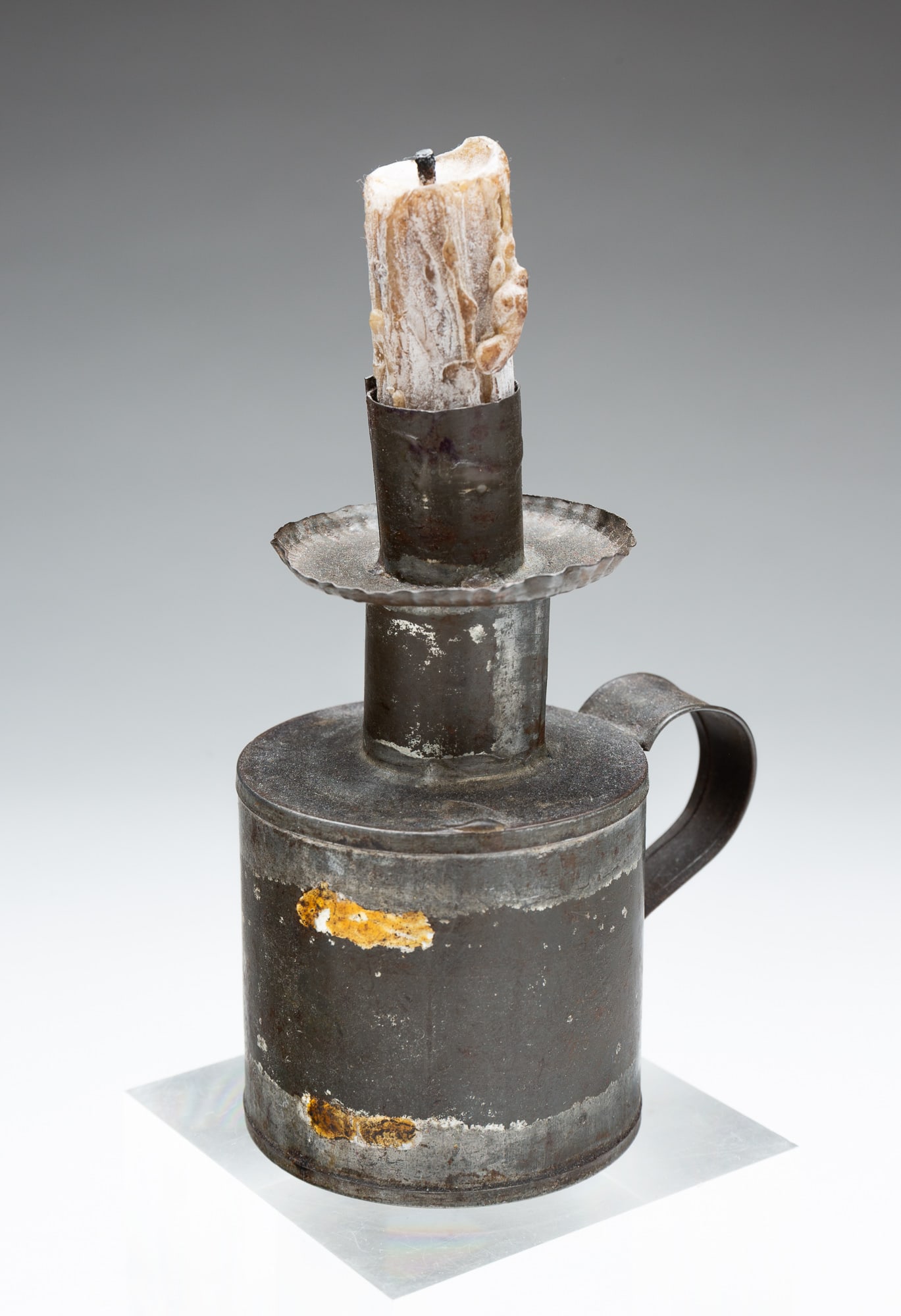 TIN CANDLE HOLDER. (1 of 3)