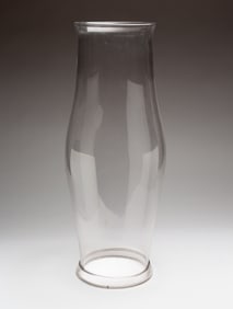 BLOWN FLINT GLASS HURRICANE.