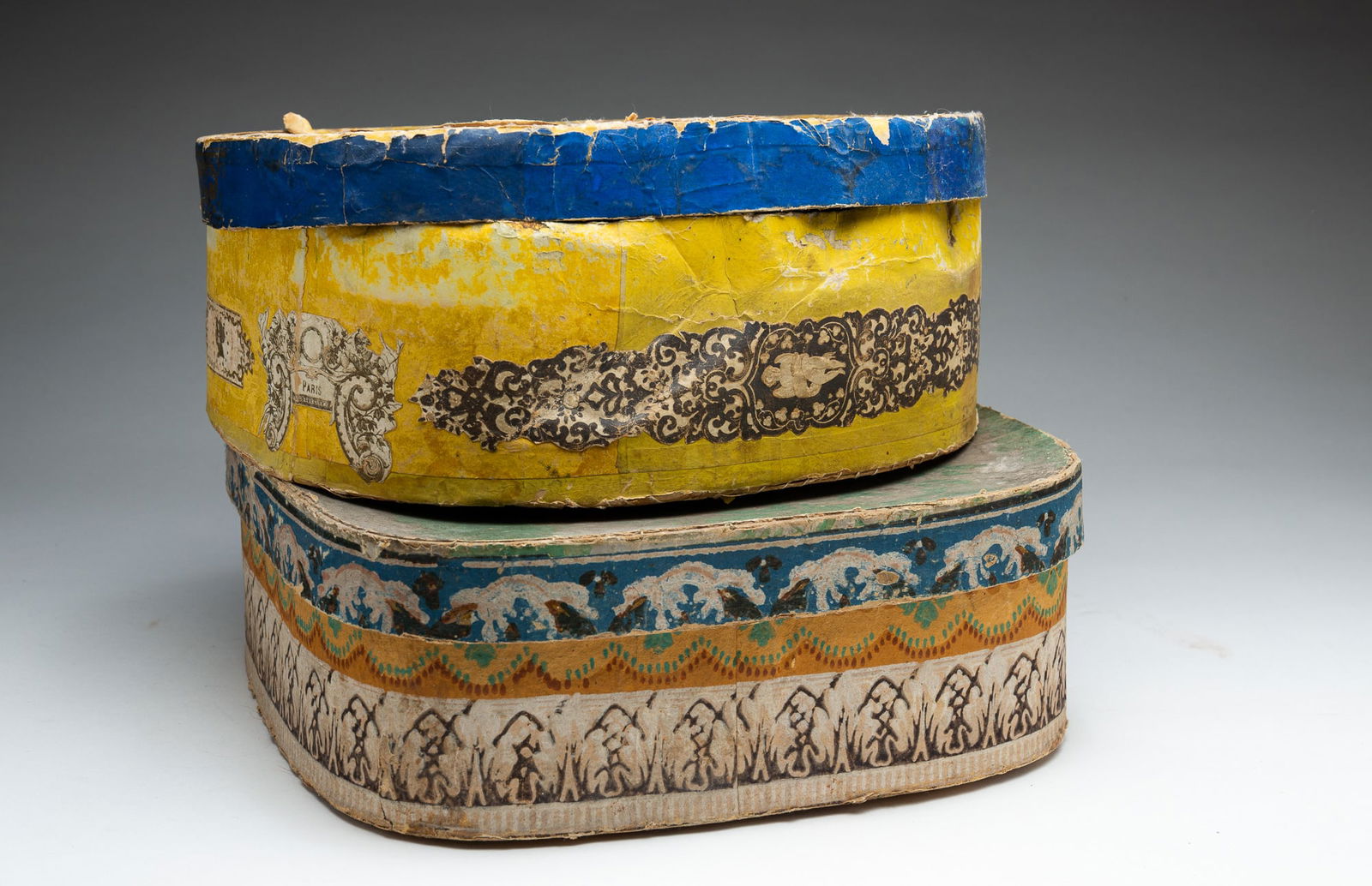 TWO WALLPAPER BAND BOXES. (1 of 5)