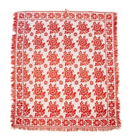 DOUBLE WEAVE JACQUARD COVERLET.