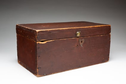 PAINTED DOCUMENT BOX.