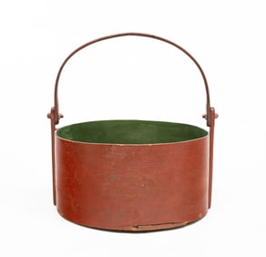LARGE PAINTED BENTWOOD CARRIER.