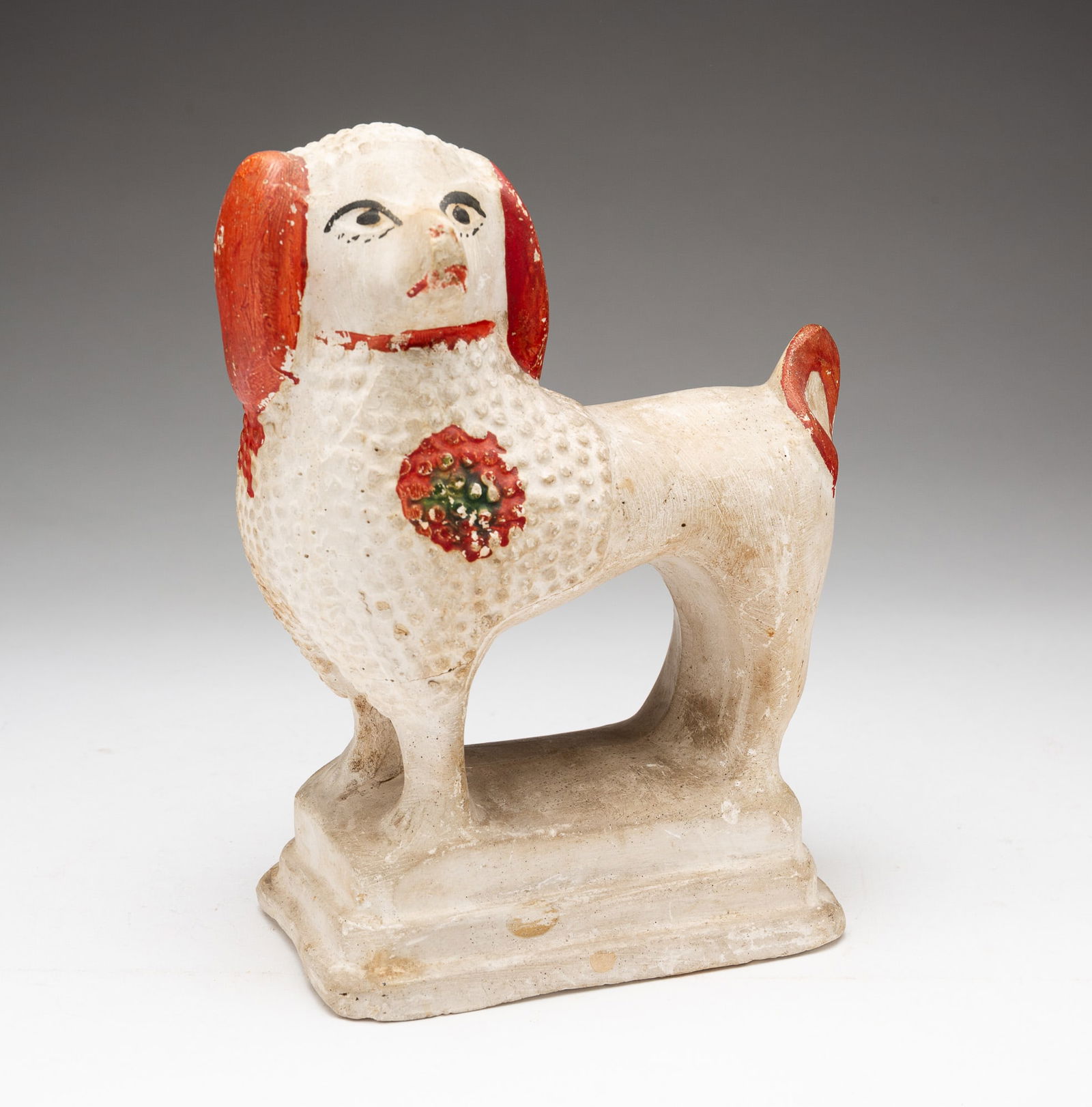 CHALKWARE STANDING SPANIEL. (1 of 3)