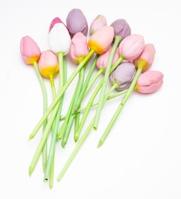 BLOWN GLASS TULIPS.
