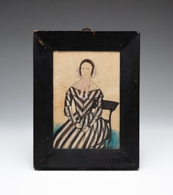 FINELY EXECUTED SEATED PORTRAIT OF A LADY.