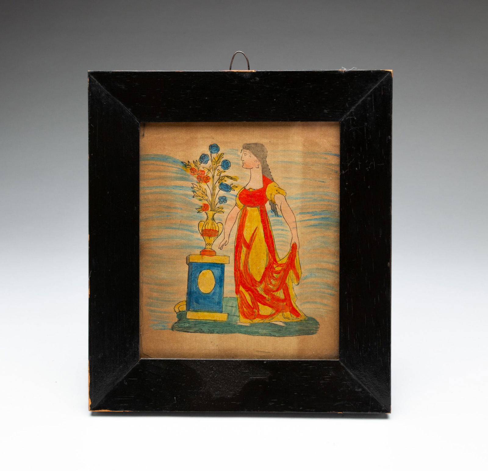 HAND COLORED INK PORTRAIT OF A GODDESS. (1 of 7)