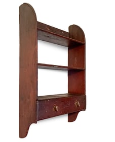 HANGING SHELVES WITH DRAWER.