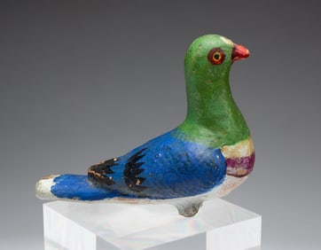 REDWARE FIGURAL BIRD WHISTLE.