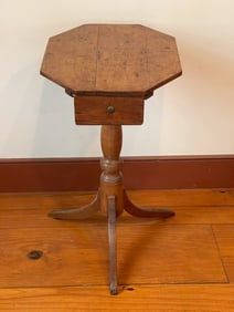 CANDLESTAND WITH TWO DRAWERS.