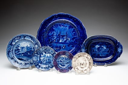 SIX STAFFORDSHIRE ITEMS.