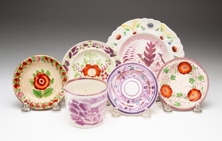GROUP OF EARLY ENGLISH CHINA.
