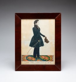 FULL-LENGTH WATERCOLOR PORTRAIT OF DAVID TUTTLE BY JOSEPH H. (JH) DAVIS (1811-1865).