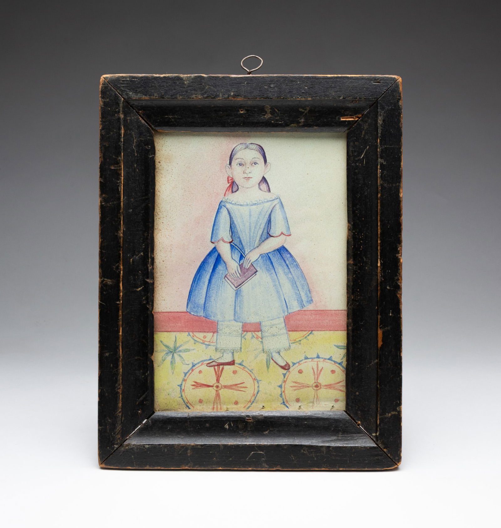 FULL LENGTH FOLK ART PORTRAIT OF A CHILD. (1 of 3)