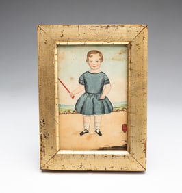 WATERCOLOR FULL LENGTH PORTRAIT OF A GIRL.