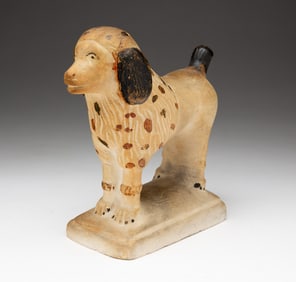 CHALKWARE DOG.